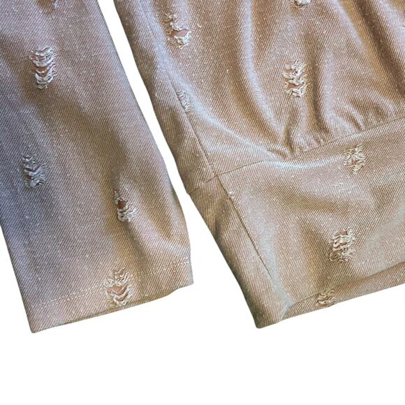 BKE Top SZ XL Peach Distressed Long Sleeve Boho Chic Lagenlook Minimalist Casual - Picture 4 of 6